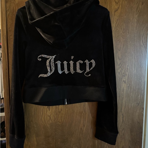 Juicy Couture Black Velour Hoodie - Picture 2 of 2